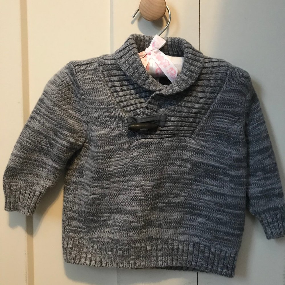 Old Navy Grey Marled Sweater with elbow patches